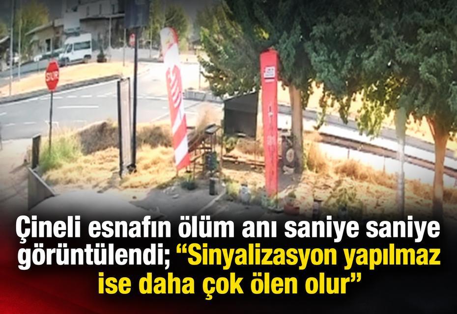 Çineli esnafın ölün anı saniye saniye görüntülendi
