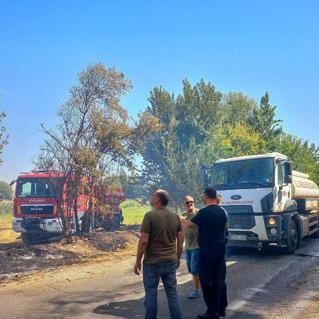 Aydın'da temizlik personelinin hızlı müdahalesi yangını öneldi