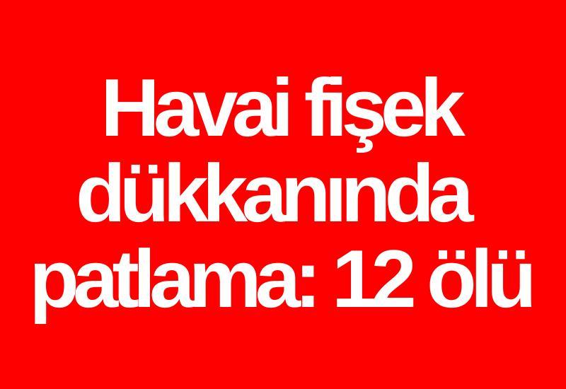 Havai fişek dükkanında patlama: 12 ölü