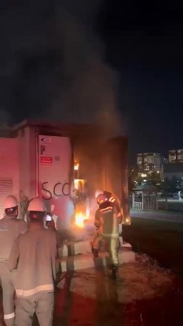 Aşırı yüklenme, trafoyu alevlere teslim etti
