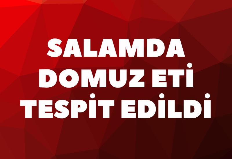 Salamda domuz eti tespit edildi