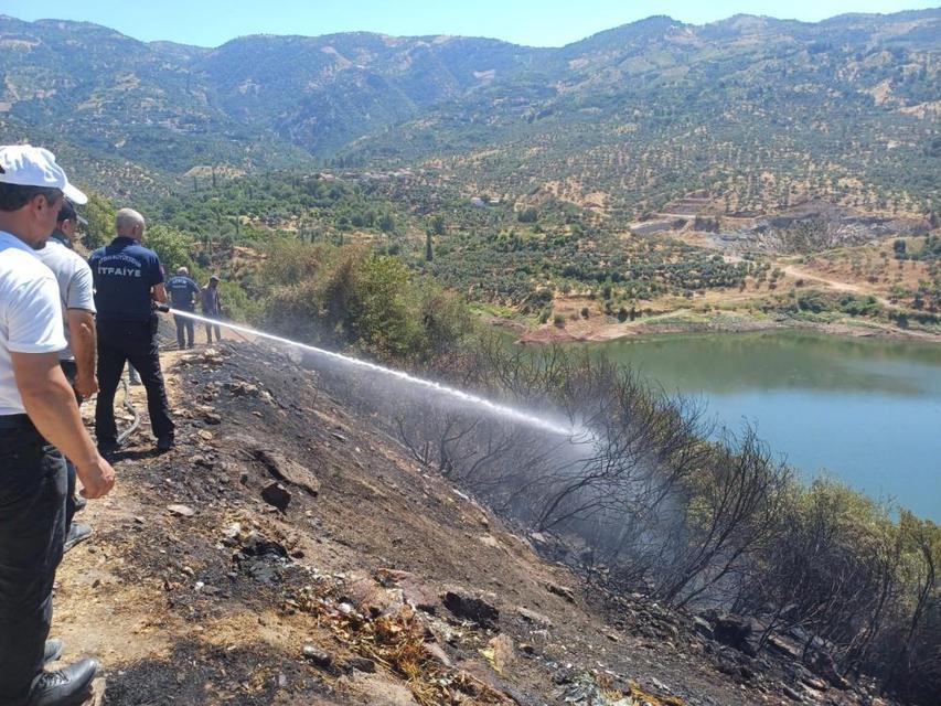 Köşk’te arazi yangını kısa sürede söndürüldü