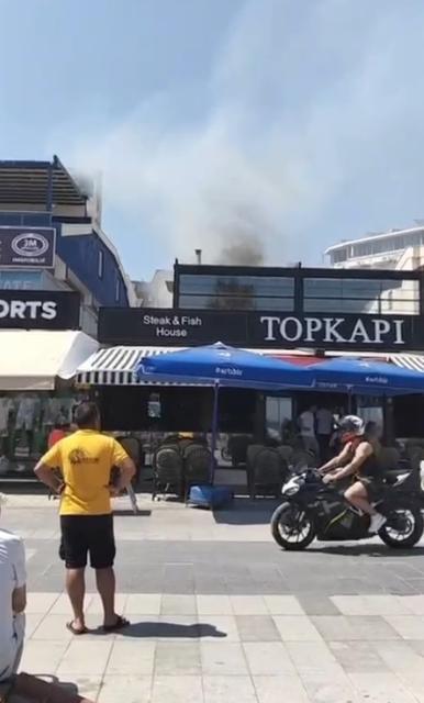 Aydın'da lokantanın bacasında çıkan yangın paniğe neden oldu