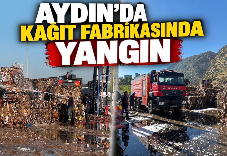 Aydın'da kağıt fabrikasında yangın