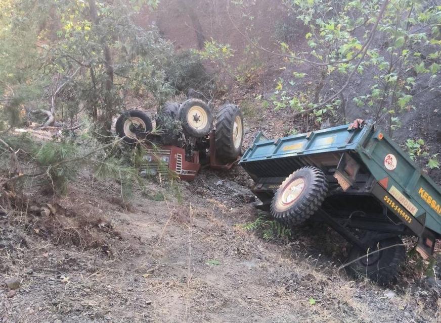 Traktör kazası: Dede hayatını kaybetti, torunu ağır yaralandı