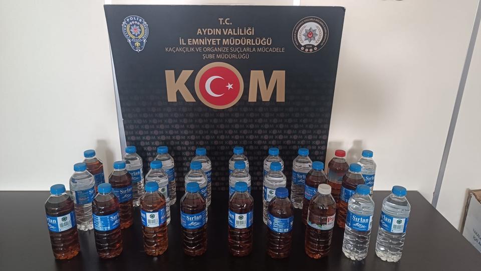 Aydın polisinden sahte içki ve kaçak tütün operasyonu
