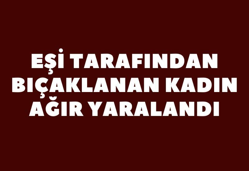 Eşi tarafından bıçaklanan kadın ağır yaralandı