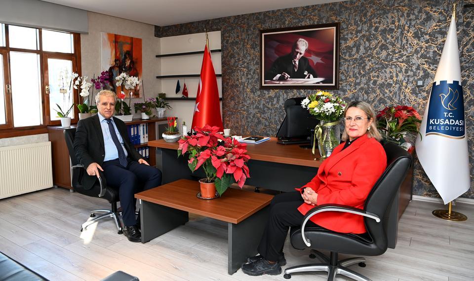 KUŞADASI BELEDİYESİ KAYMAKAM KEKLİK'İ AĞIRLADI