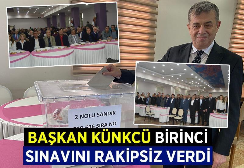 Başkan Künkcü birinci sınavını rakipsiz verdi