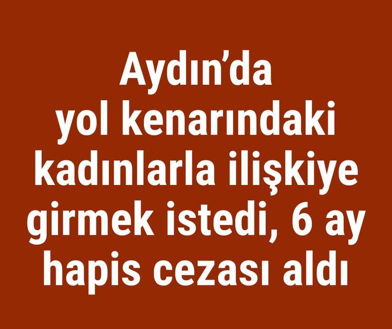 Aydın’da yol kenarındaki kadınlarla ilişkiye girmek istedi, 6 ay hapis cezası aldı