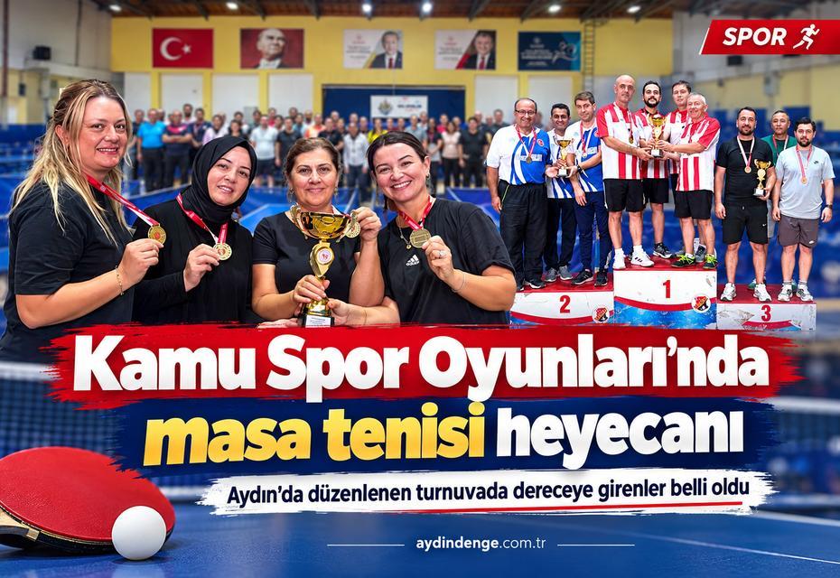 Aydın’da kamu personeli masa tenisinde yarıştı