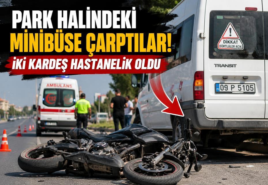 Aydın’da gece yarısı iki kardeş hastanelik oldu