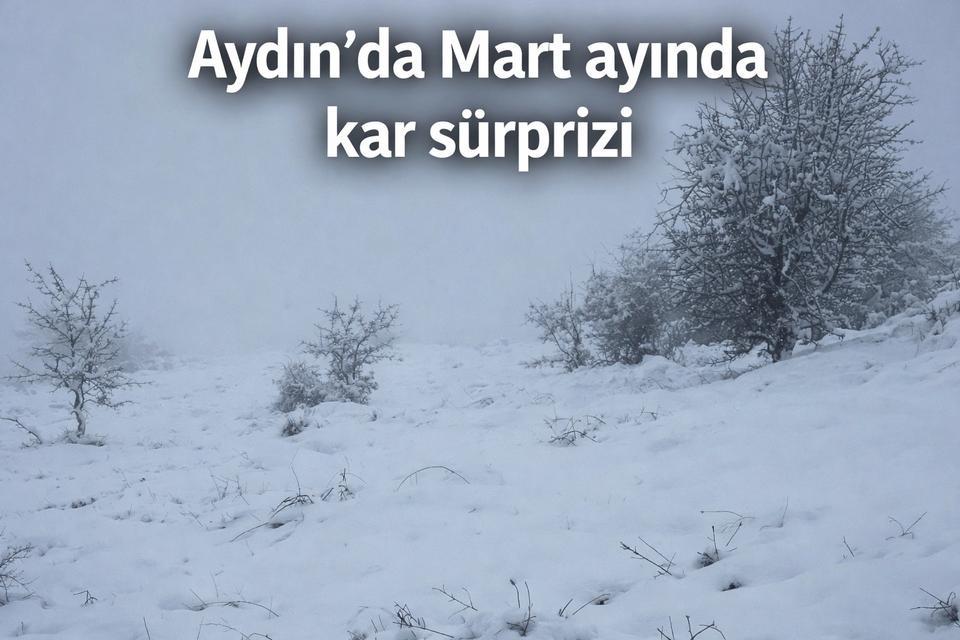 Aydın'da Mart ayında kar sürprizi