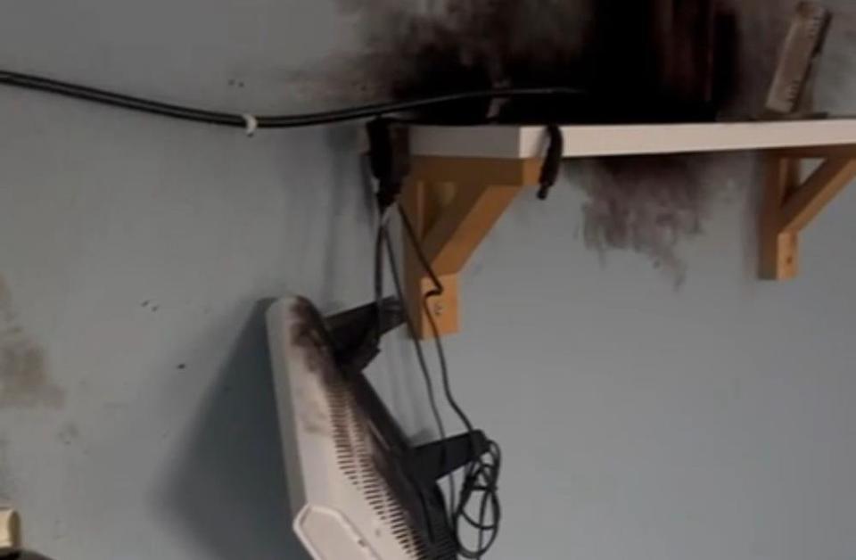 Eve yıldırım düştü