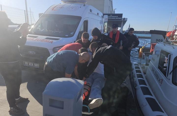 Kuşadası’nda ulaşımı olmayan koyda acil müdahale