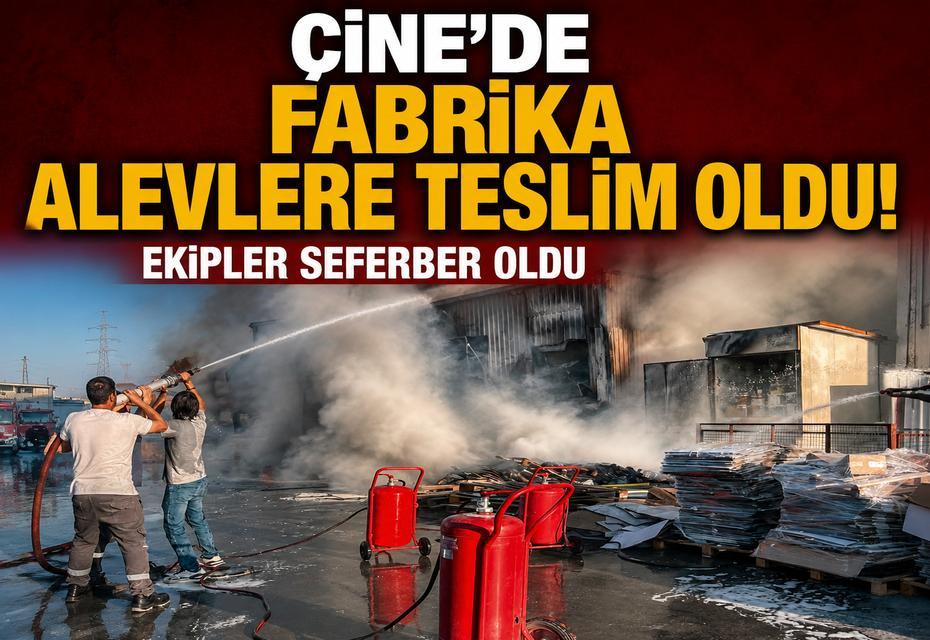 Çine’de fabrika alevlere teslim oldu! Ekipler seferber oldu