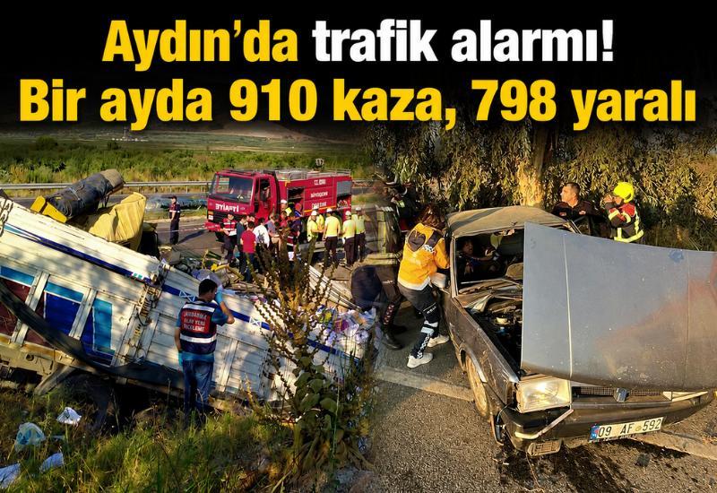 Aydın’da trafik alarmı! Bir ayda 910 kaza, 798 yar