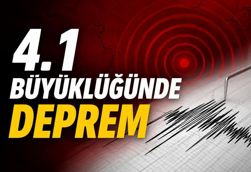 4.1 büyüklüğünde deprem