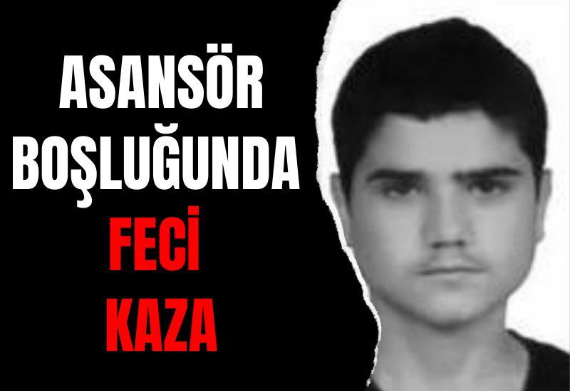Asansör boşluğunda feci kaza