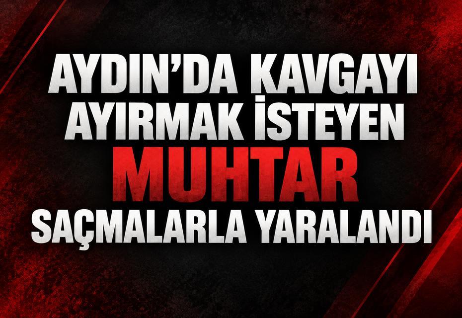Aydın’da kavgayı ayırmak isteyen muhtar saçmalarla yaralandı