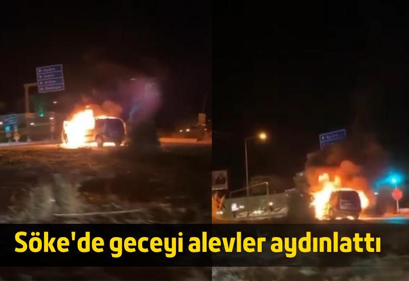 Söke'de geceyi alevler aydınlattı