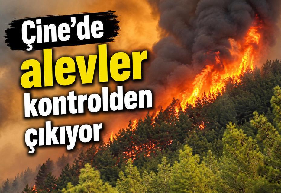 Çine'de alevler kontrolden çıkıyor