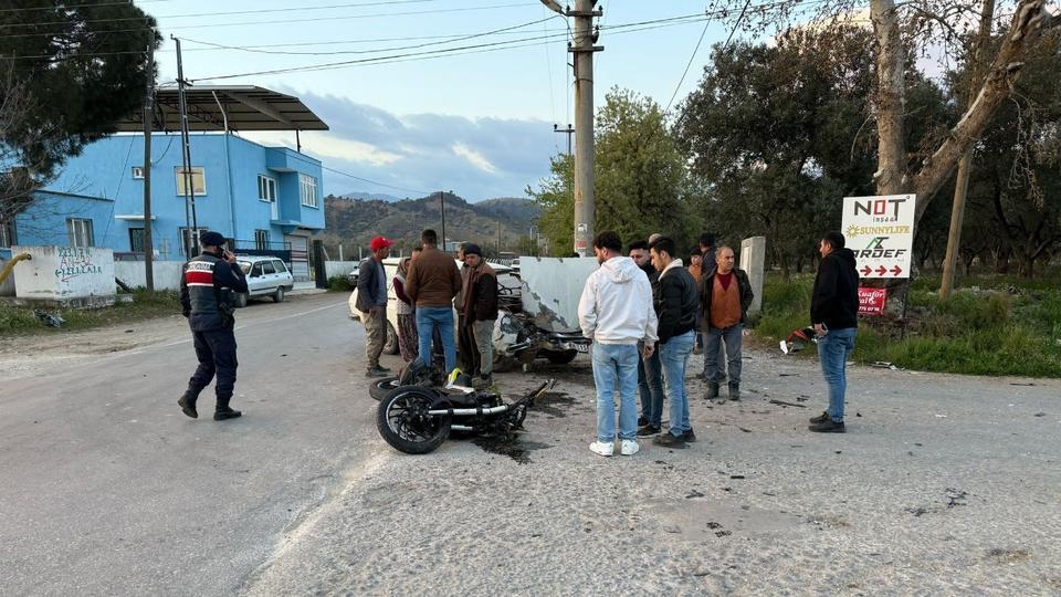 Aydın’da korkutan kaza: Motosiklet sürücüsü ağır yaralandı