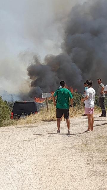 ÇEŞME'DE YANGIN BÜYÜDÜ, 5 UÇAK VE 18 HELİKOPTERLE MÜDAHELE SÜRÜYOR PANİK YAŞANAN BÖLGEDE BAZI EVLER BOŞALTILDI