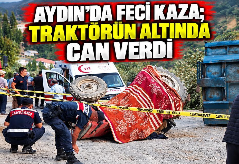 Aydın’da feci kaza; Traktörün altında can verdi