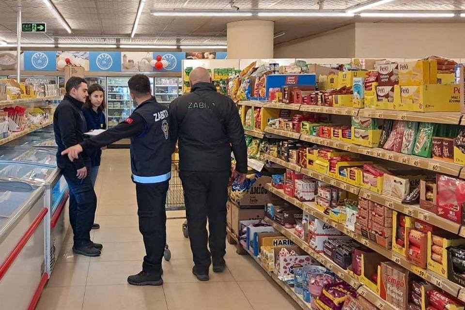 Köşk’te zincir marketlere denetim