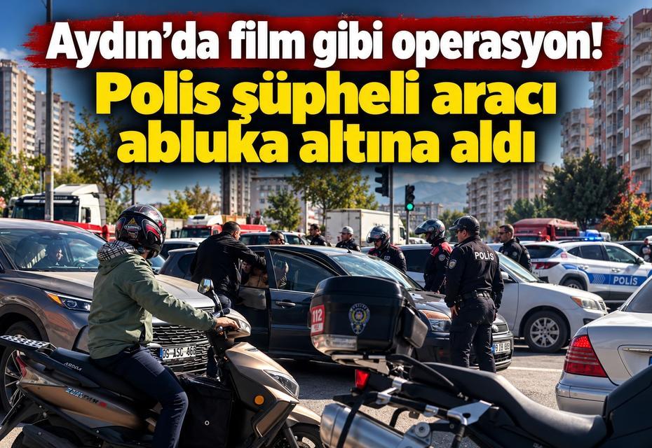 Aydın’da film gibi operasyon! Polis şüpheli aracı abluka altına aldı