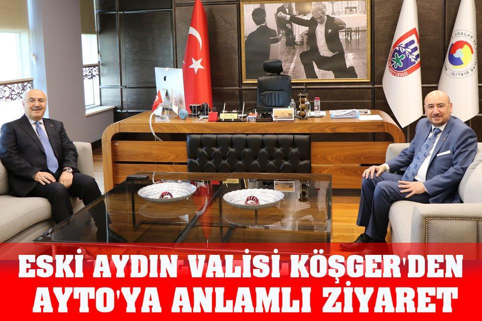 Eski Aydın Valisi Köşger'den AYTO'ya anlamlı ziyaret
