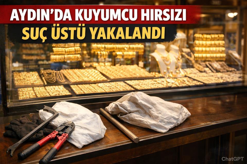 Aydın'da kuyumcu hırsızı suç üstü yakalandı