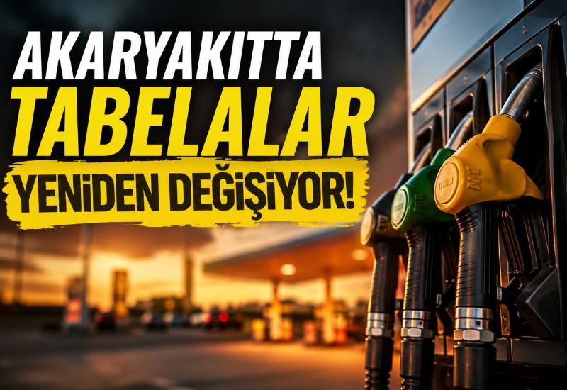 Akaryakıtta tabelalar yeniden değişiyor