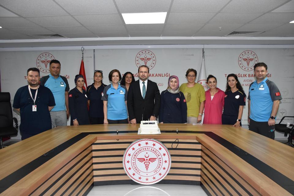 Sağlık personelinden Müdür Şenkul'a ziyaret