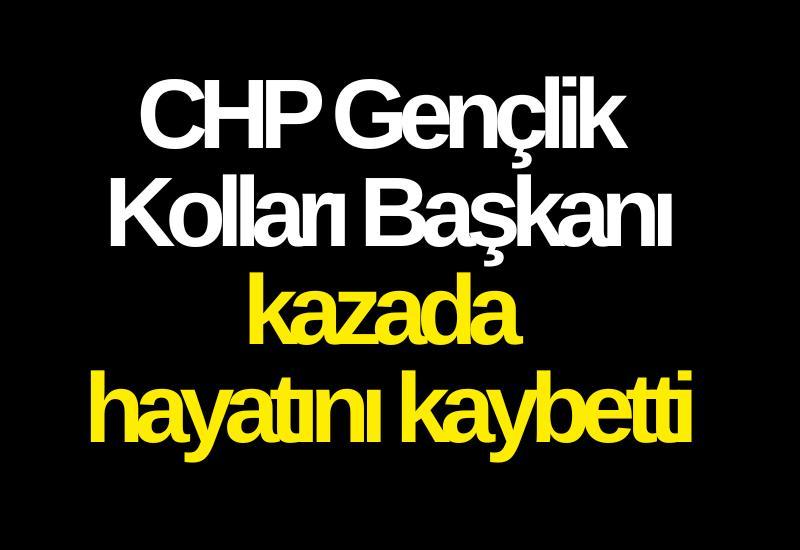 CHP Gençlik Kolları Başkanı kazada hayatını kaybetti