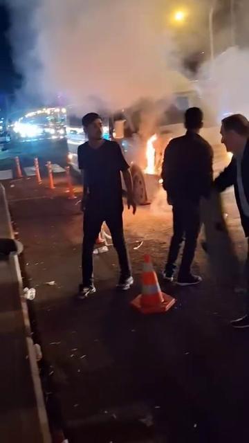Yolcu minibüsünde korkutan yangın
