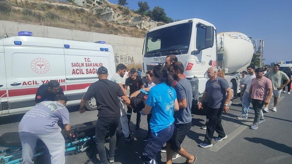 Aydın'da beton mikserinin çarptığı yaya hayatını kaybetti