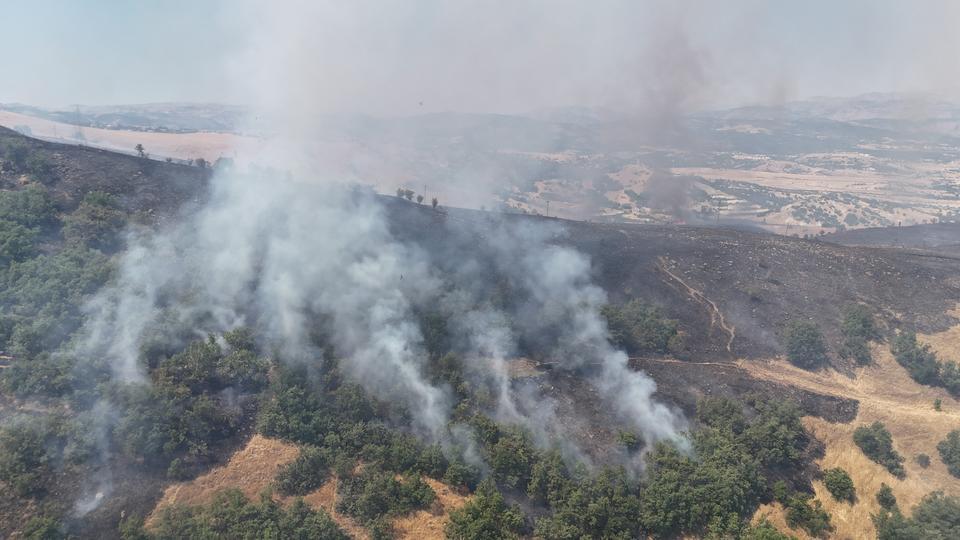 orman yangınına Havadan ve karadan müdahale başlandı