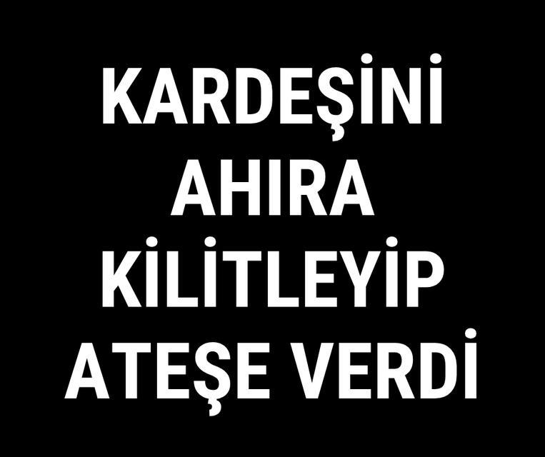 Kardeşini ahıra kilitleyip ateşe verdi