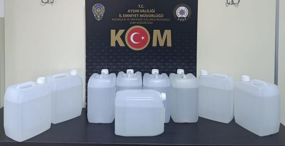 Aydın’da 45 litre etil alkol ele geçirildi