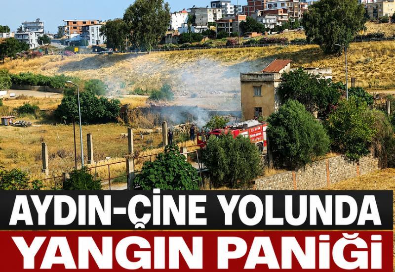 Aydın-Çine yolunda yangın paniği