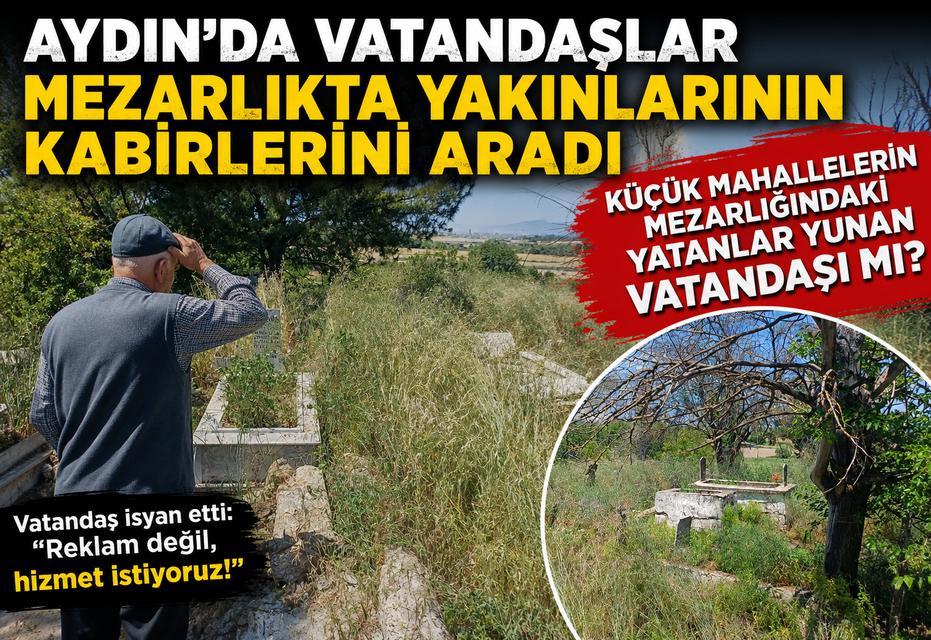 Aydın’da vatandaşlar mezarlıkta yakınlarının kabirlerini aradı