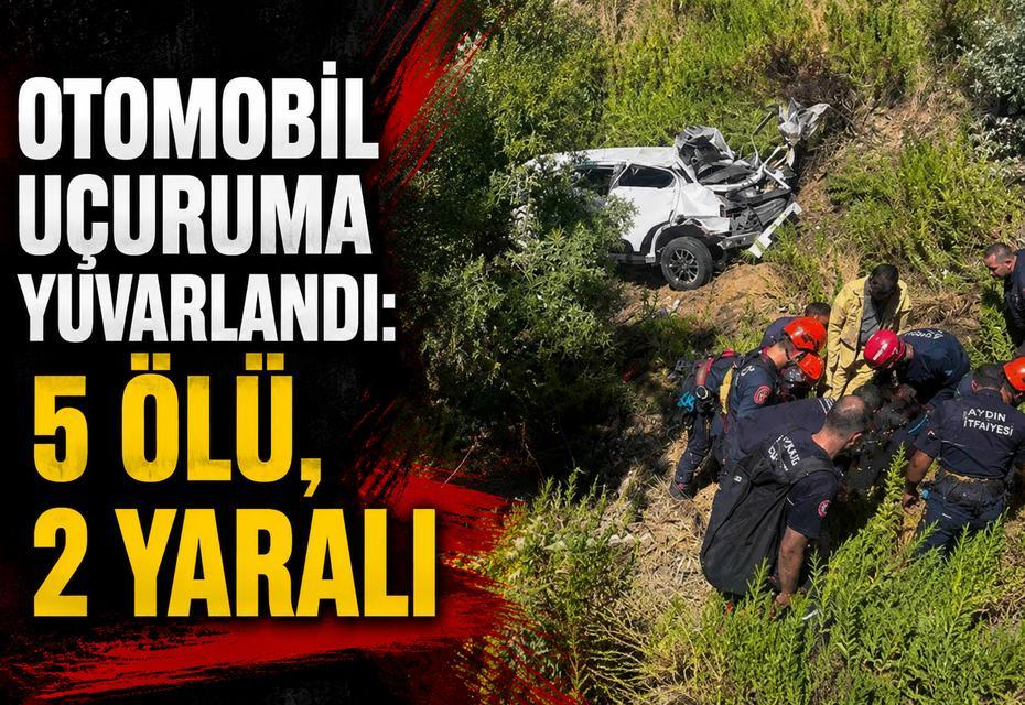 Otomobil uçuruma yuvarlandı: 5 ölü, 2 yaralı