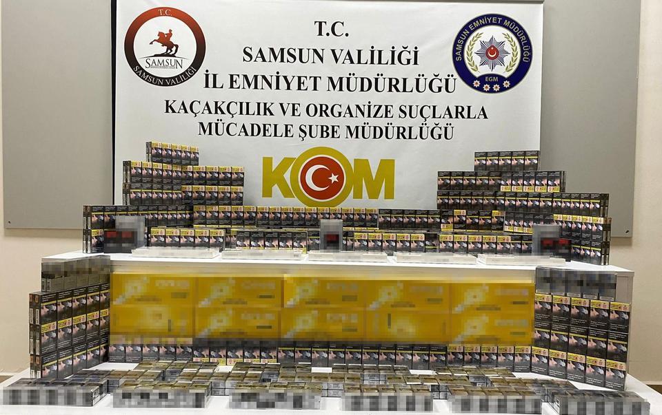 SAMSUN'DA GÜMRÜK KAÇAĞI SİGARA ELE GEÇİRİLDİ