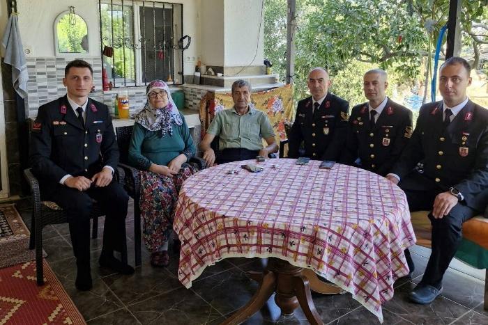 Aydın’da Jandarmadan Kıbrıs gazilerine vefa ziyareti