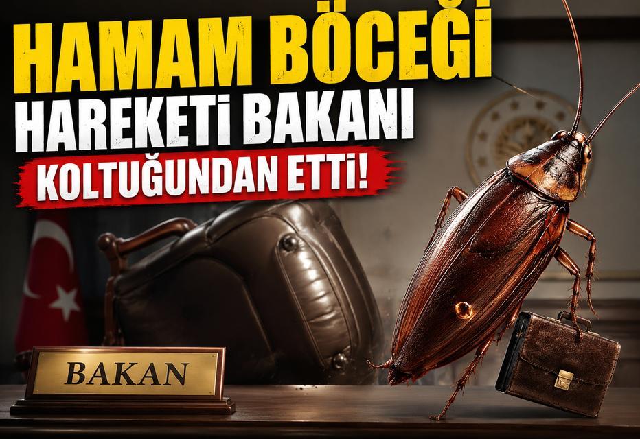 Hamam Böceği Hareketi Bakanı koltuğundan etti!