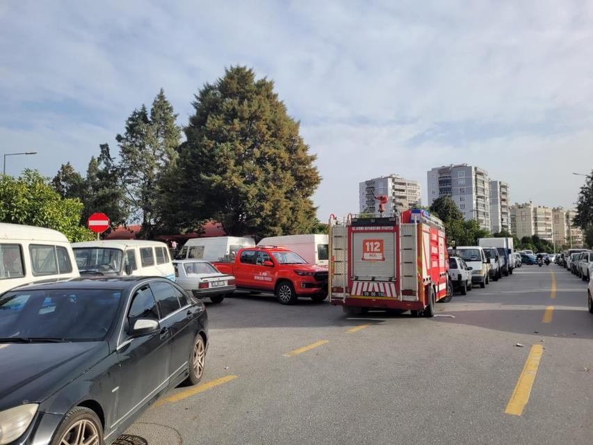 Efekent Pazaryeri’nde rüzgar ağacı devirdi