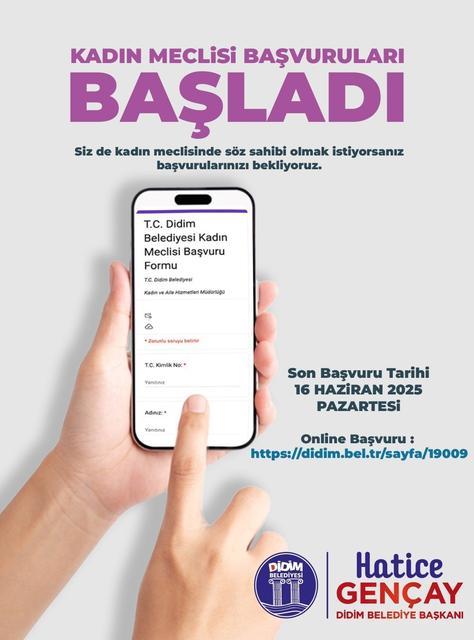 Didim'de Kadın Meclisi başvuruları başladı