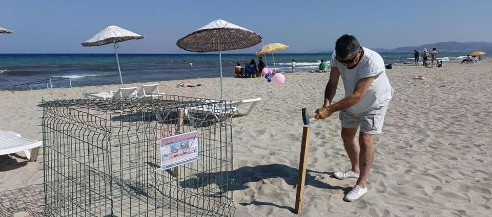 Kuşadası'nda caretta carettalardan umutlandıran yuva